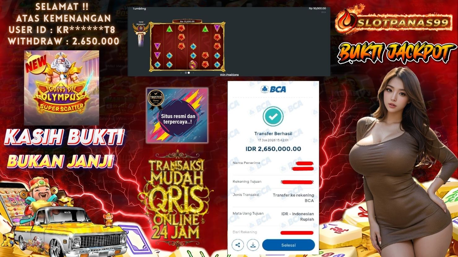 SLOTPANAS99 JACKPOT SLOT GATES OF OLYMPUS SUPER SCATTER